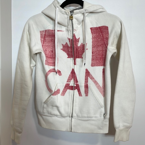 TNA Canada Olympics White Zip-up Hoodie - Picture 1 of 5